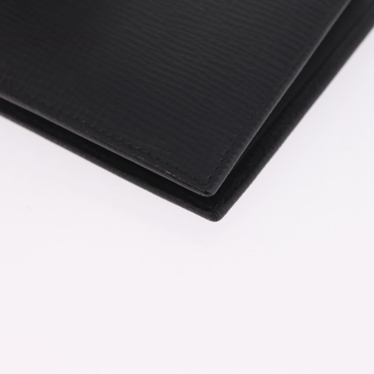 LOEWE Bifold Wallet Leather Black Auth ar14398