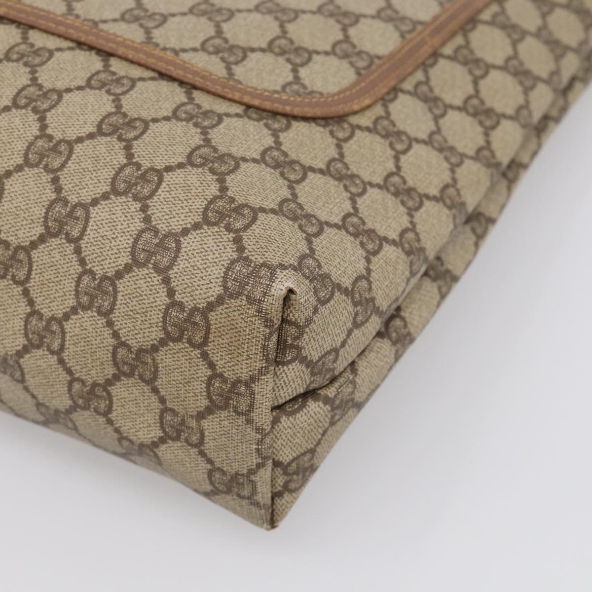 GUCCI GG Supreme Web Sherry Line Bag PVC Beige Gold 002 123 6487 Auth ar14530