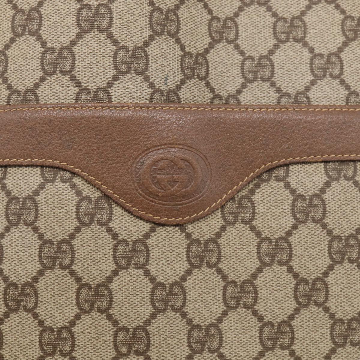 GUCCI GG Supreme Web Sherry Line Bag PVC Beige Gold 002 123 6487 Auth ar14530