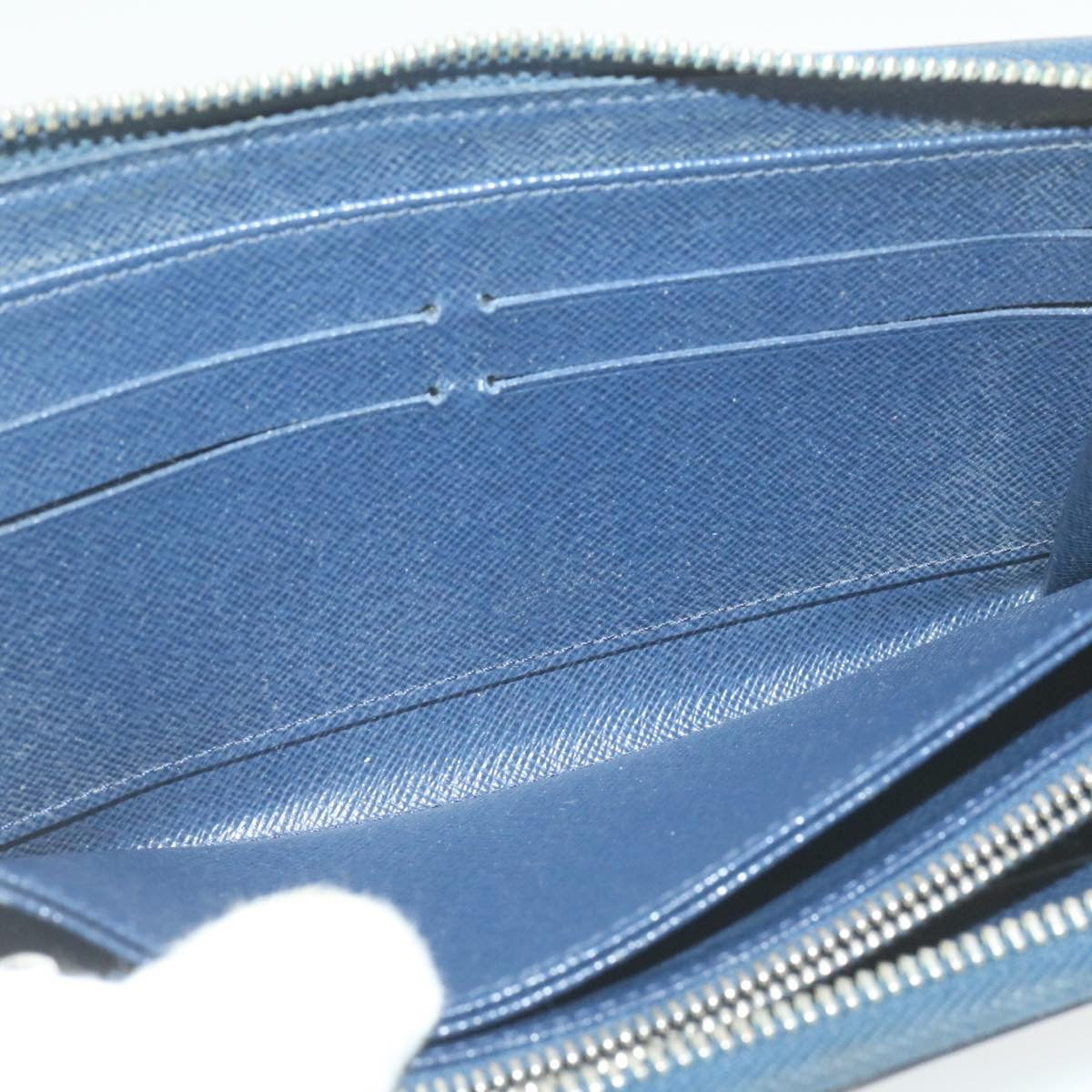 LOUIS VUITTON Epi Zippy Wallet Long Wallet Navy Blue M60307 LV Auth ar3608