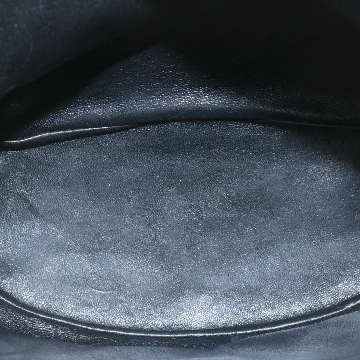CHANEL Matelasse Backpack Leather Black Gold Tone CC Auth ar4662M