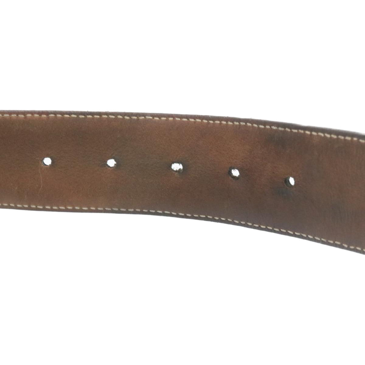 GUCCI GG Canvas Interlocking Belt PVC Leather Black Auth ar6259