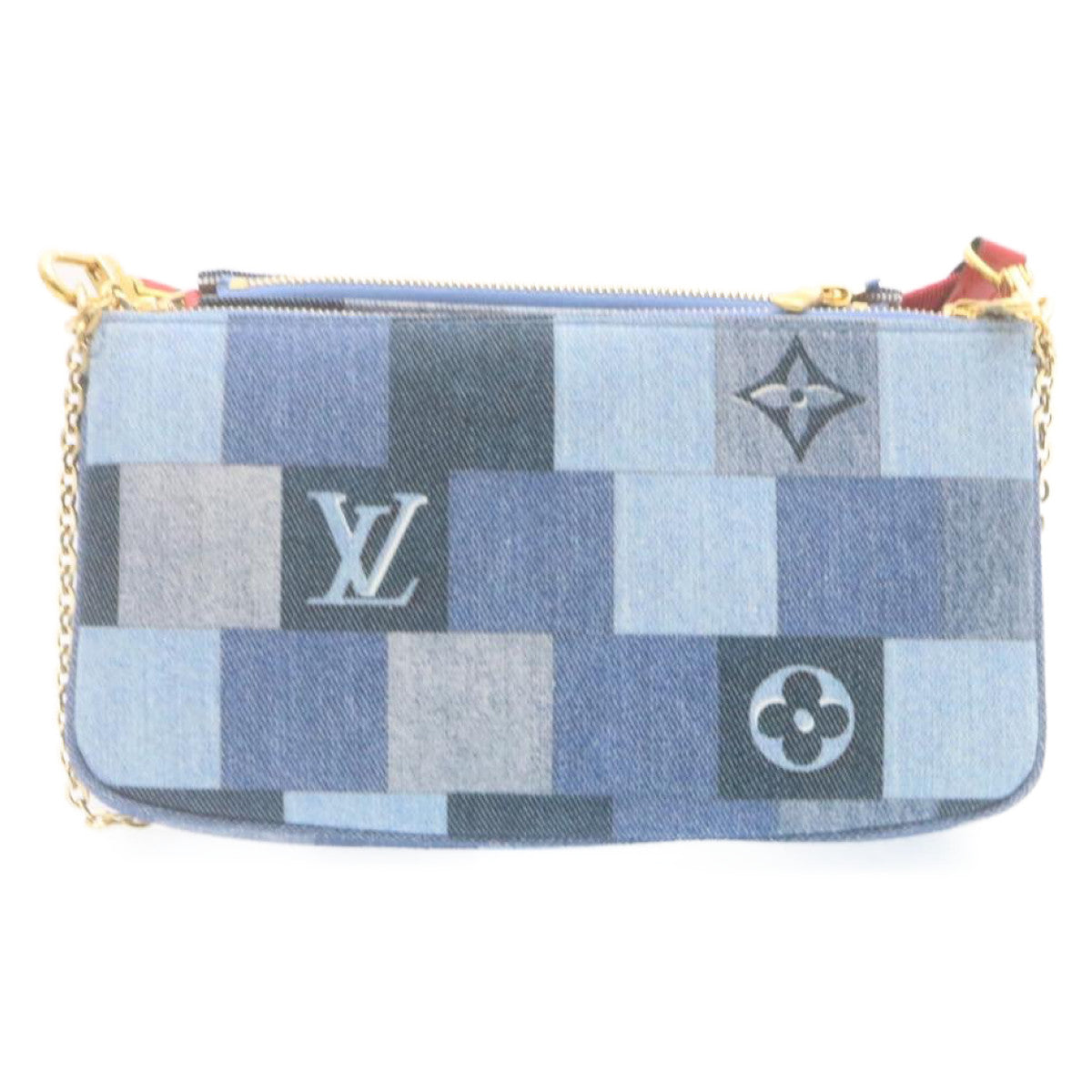 LOUIS VUITTON Denim Multi Pochette Accessoires Shoulder Bag M44990 Auth ar6462SM