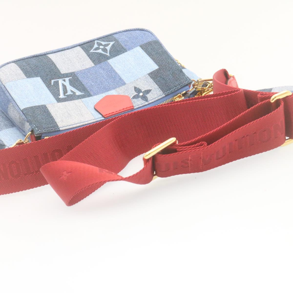 LOUIS VUITTON Denim Multi Pochette Accessoires Shoulder Bag M44990 Auth ar6462SM