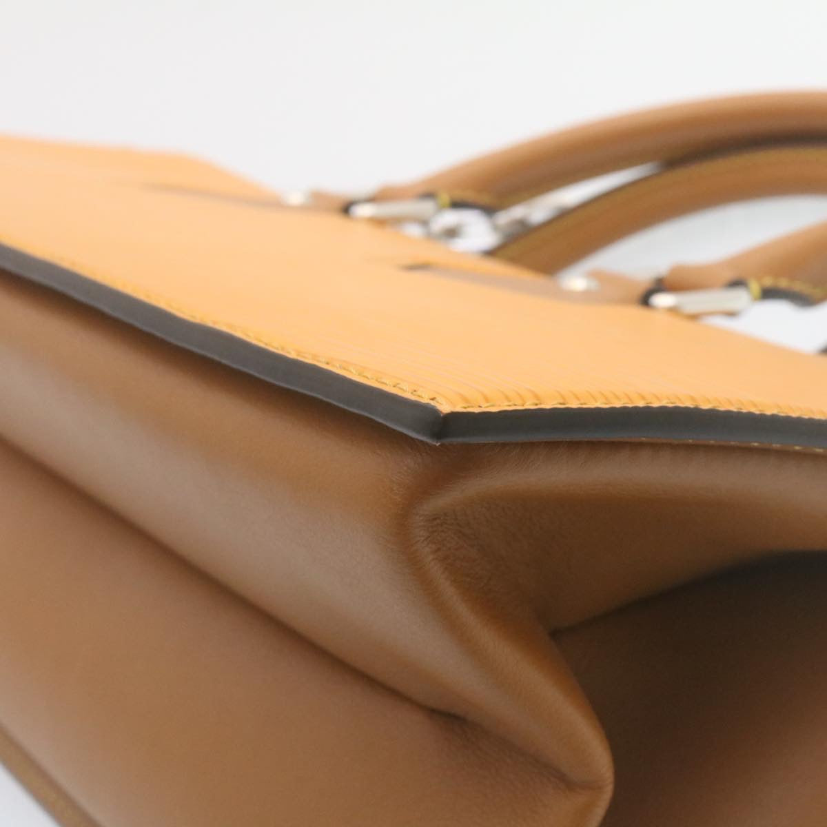 LOUIS VUITTON Epi San Fran Sac Tricot Hand Bag 2way Yellow M52805 Auth ar6465SV