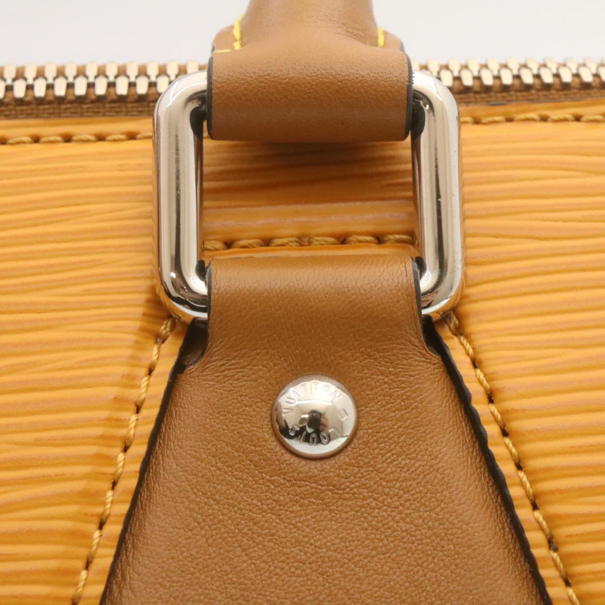 LOUIS VUITTON Epi San Fran Sac Tricot Hand Bag 2way Yellow M52805 Auth ar6465SV