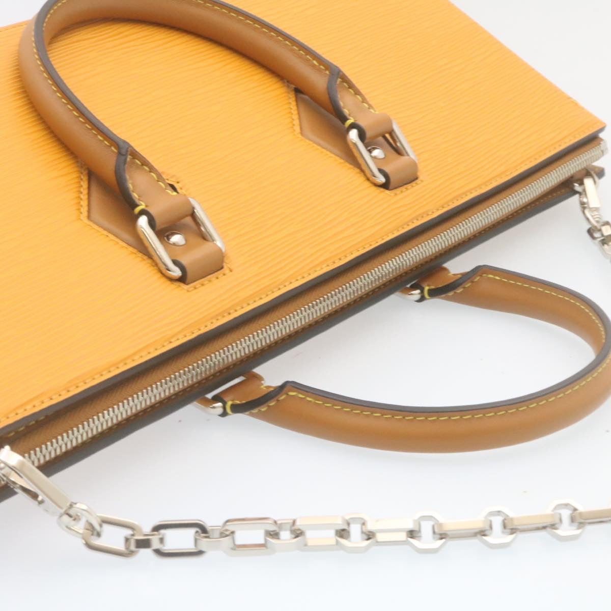 LOUIS VUITTON Epi San Fran Sac Tricot Hand Bag 2way Yellow M52805 Auth ar6465SV