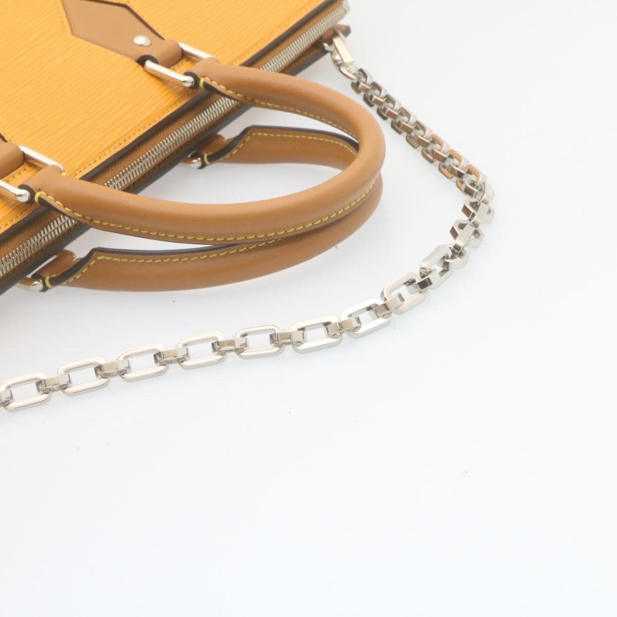 LOUIS VUITTON Epi San Fran Sac Tricot Hand Bag 2way Yellow M52805 Auth ar6465SV