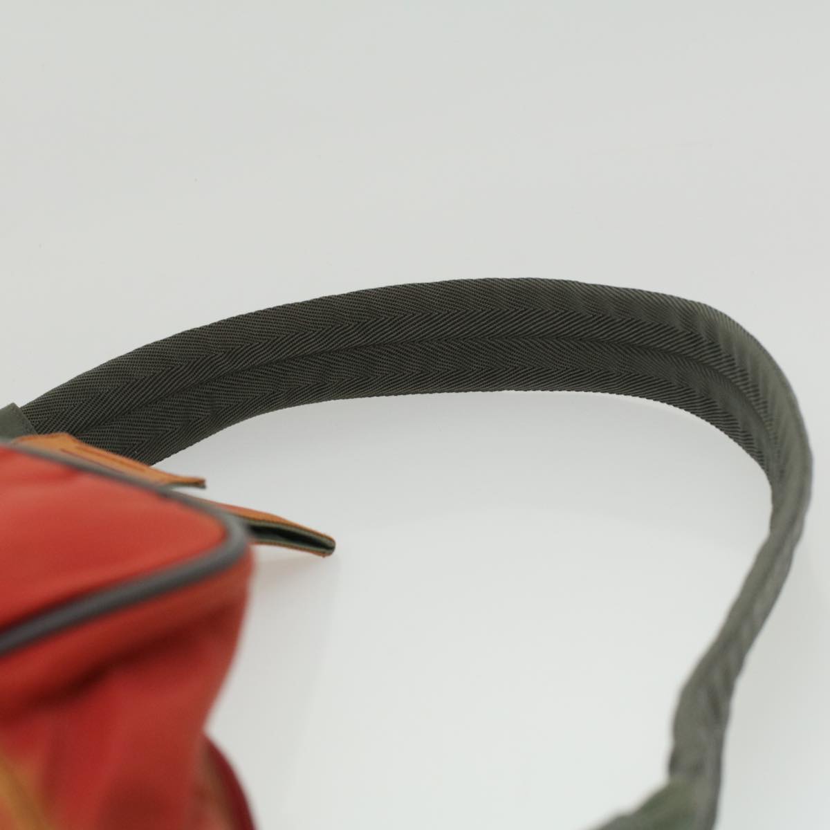 PRADA Hand Bag Nylon 2way Red Auth ar8326