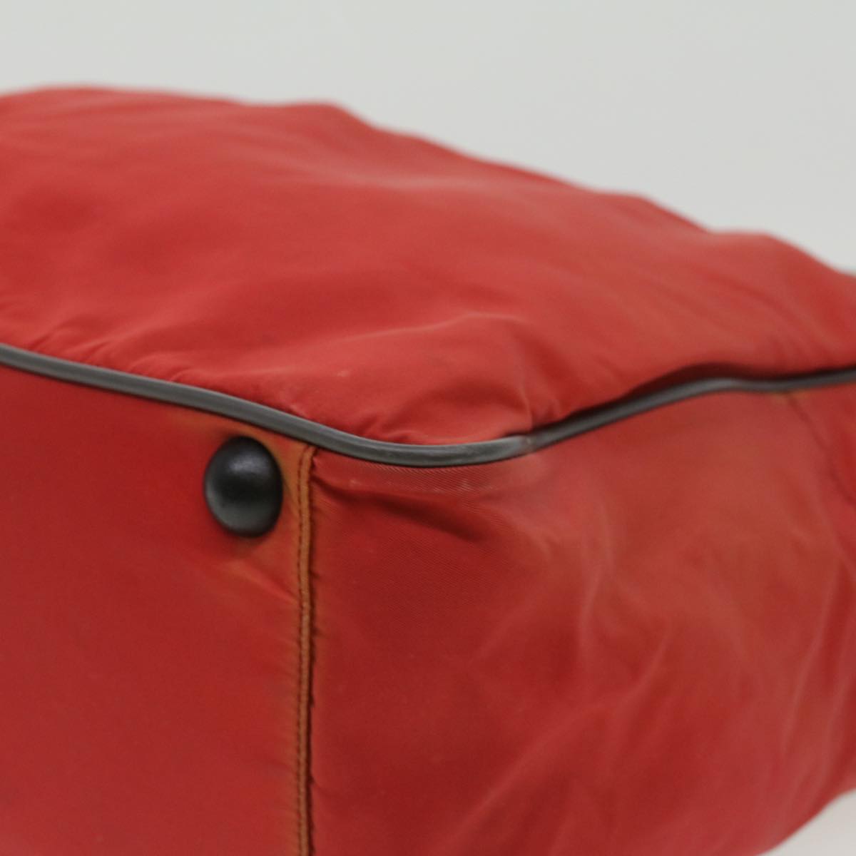 PRADA Hand Bag Nylon 2way Red Auth ar8326