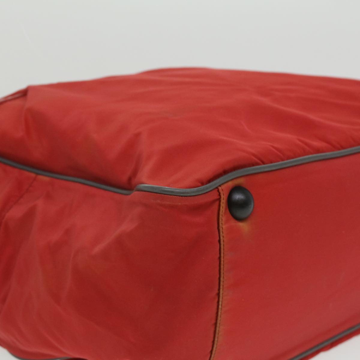 PRADA Hand Bag Nylon 2way Red Auth ar8326