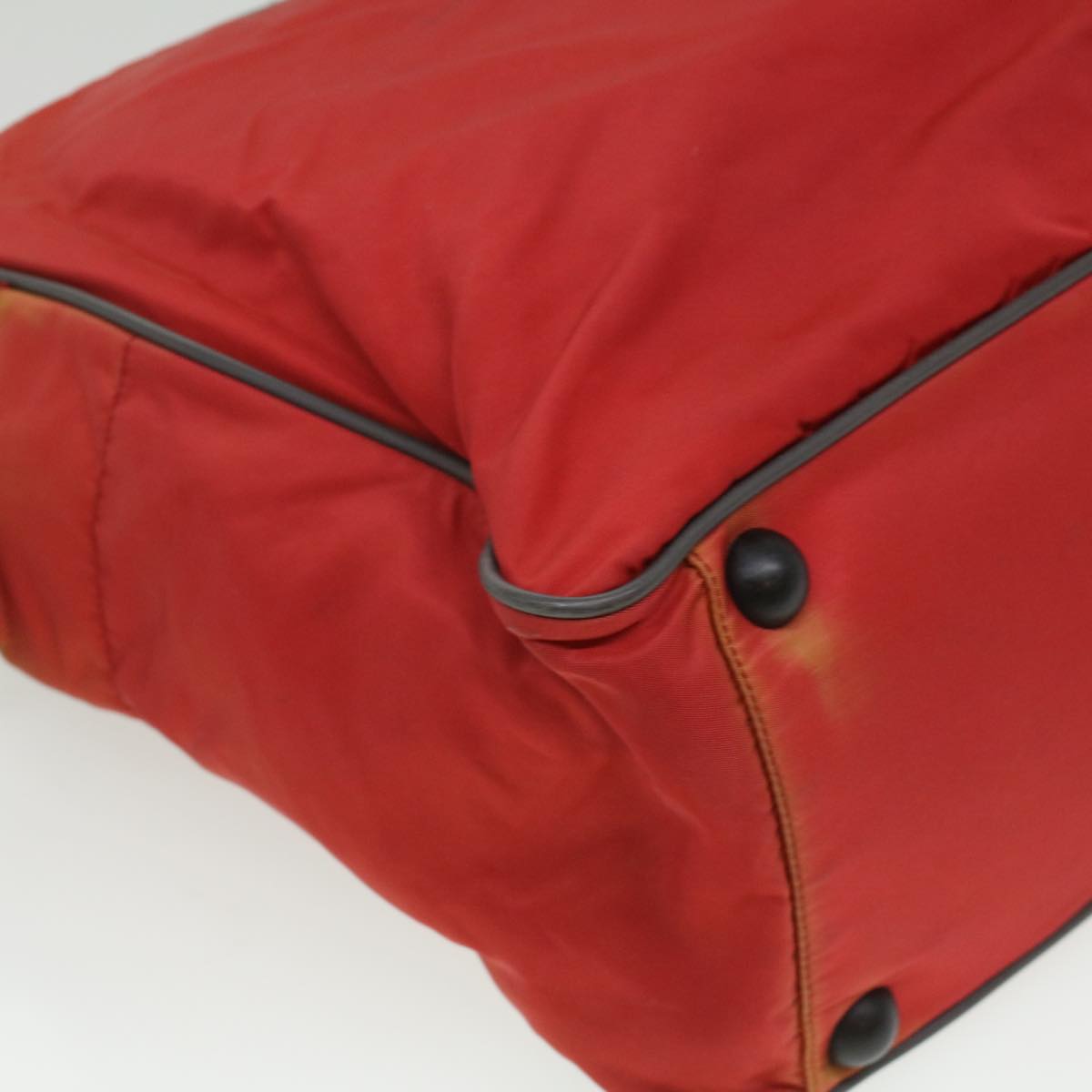 PRADA Hand Bag Nylon 2way Red Auth ar8326