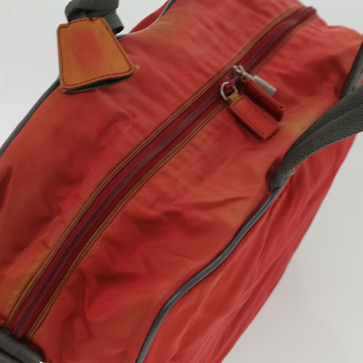 PRADA Hand Bag Nylon 2way Red Auth ar8326