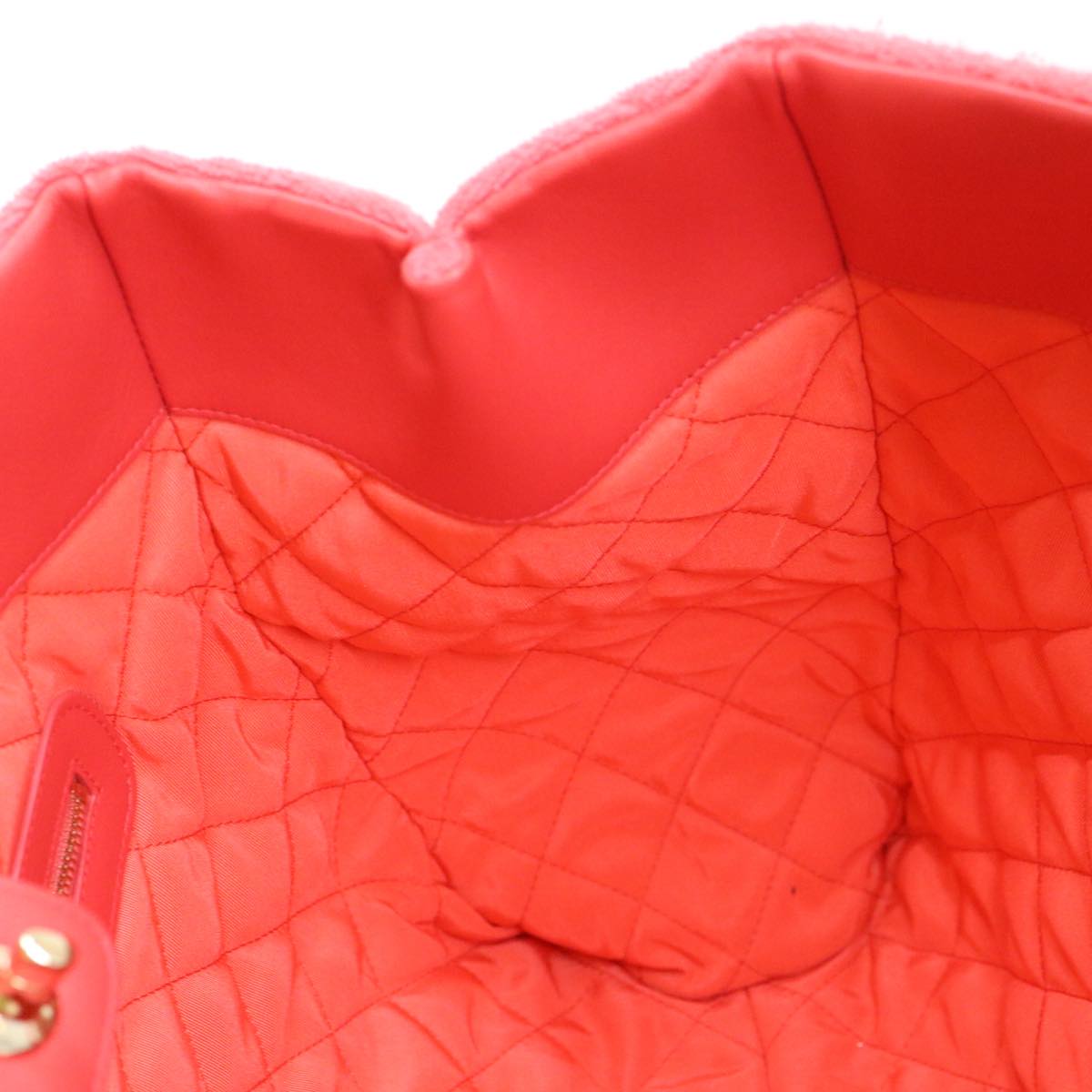 CHANEL Chain Hand Bag Pile 2way Pink CC Auth ar9158SAV