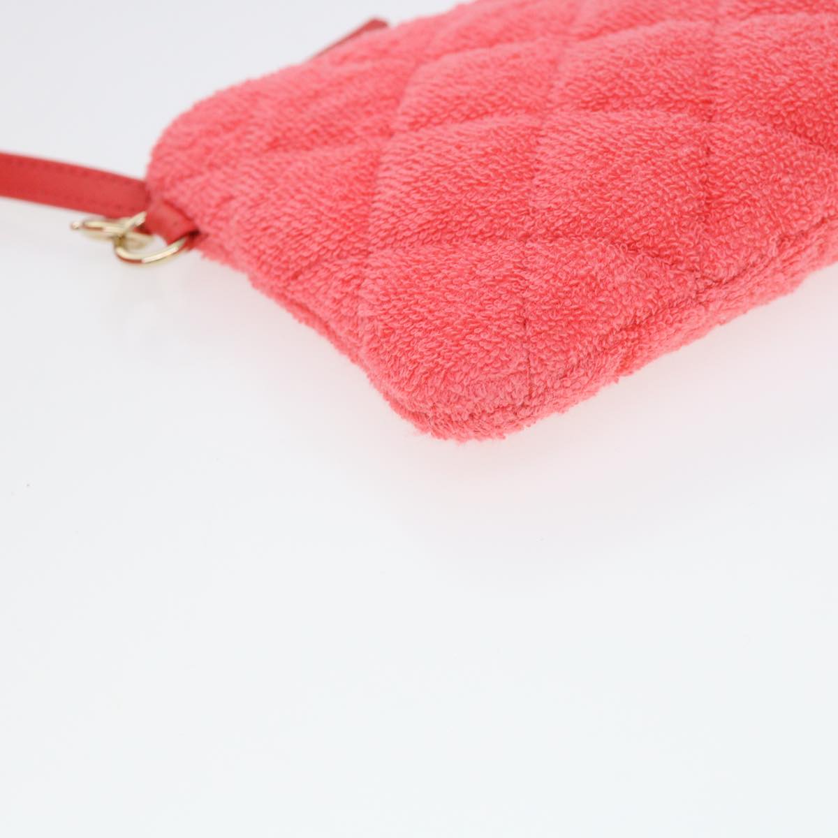 CHANEL Chain Hand Bag Pile 2way Pink CC Auth ar9158SAV