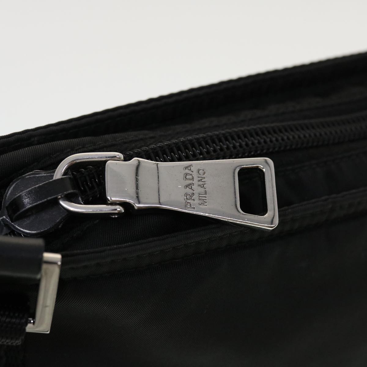 PRADA Shoulder Bag Nylon Black Auth ar9571