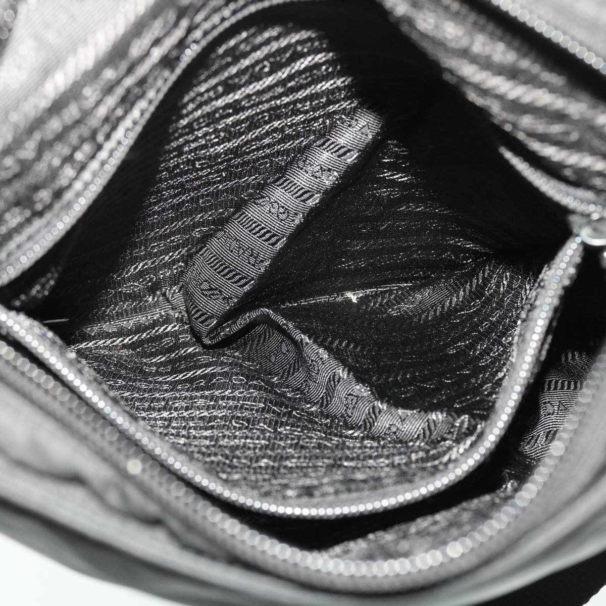 PRADA Shoulder Bag Nylon Black Auth ar9571