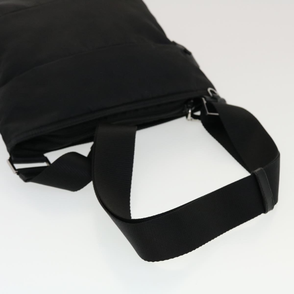 PRADA Shoulder Bag Nylon Black Auth ar9571