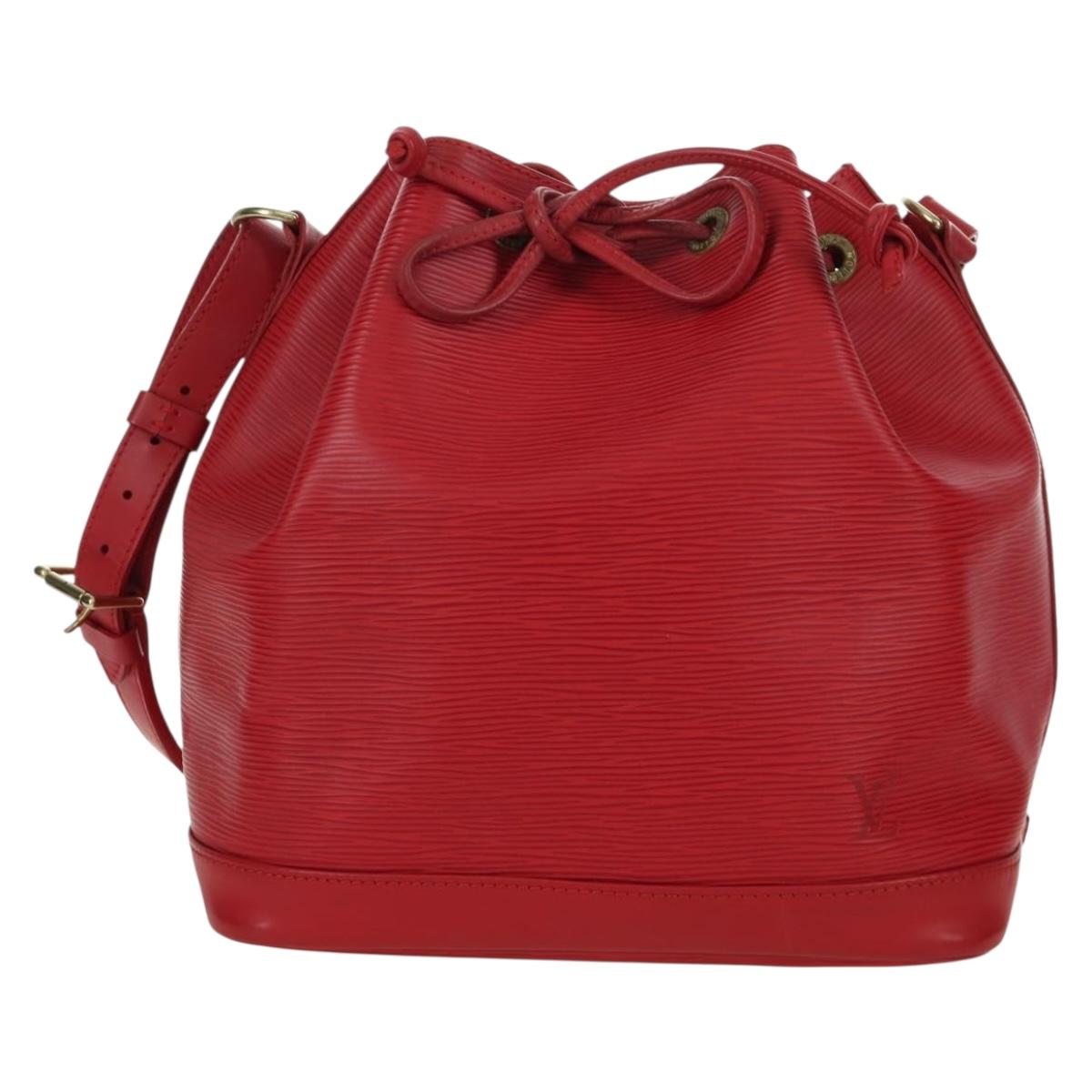 LOUIS VUITTON Epi Petit Noe Shoulder Bag Red M44107 LV Auth ARZ006V