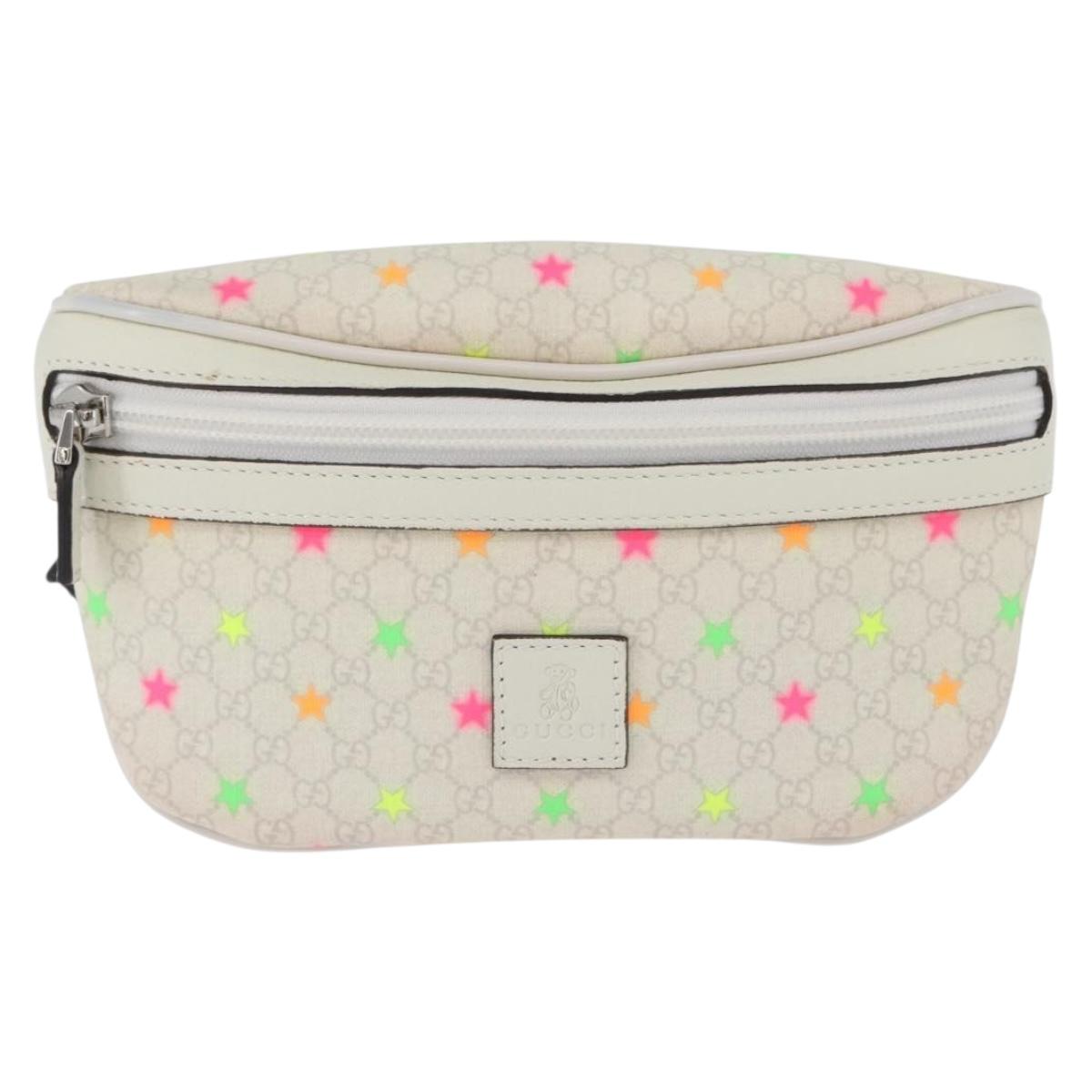 GUCCI Children's Waist Bag PVC White Silver 311159 Auth ARZ010A