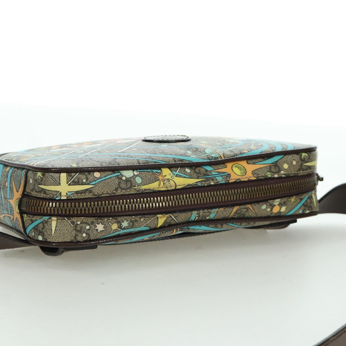GUCCI GG Canvas Disney Waist bag PVC Beige Gold 602695 Auth ARZ017SAM