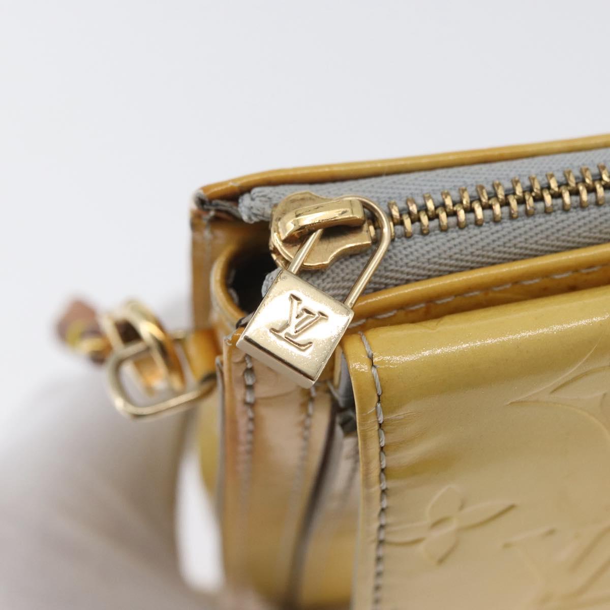 LOUIS VUITTON Monogram Vernis Motto Accessory Pouch Gris M91030 LV Auth ARZ024