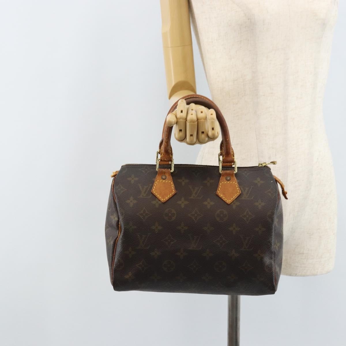 LOUIS VUITTON Monogram Speedy 25 Hand Bag M41528 LV Auth ARZ031