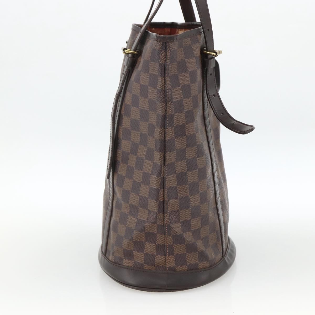 LOUIS VUITTON Damier Ebene Bucket GM Shoulder Bag N42236 LV Auth ARZ043