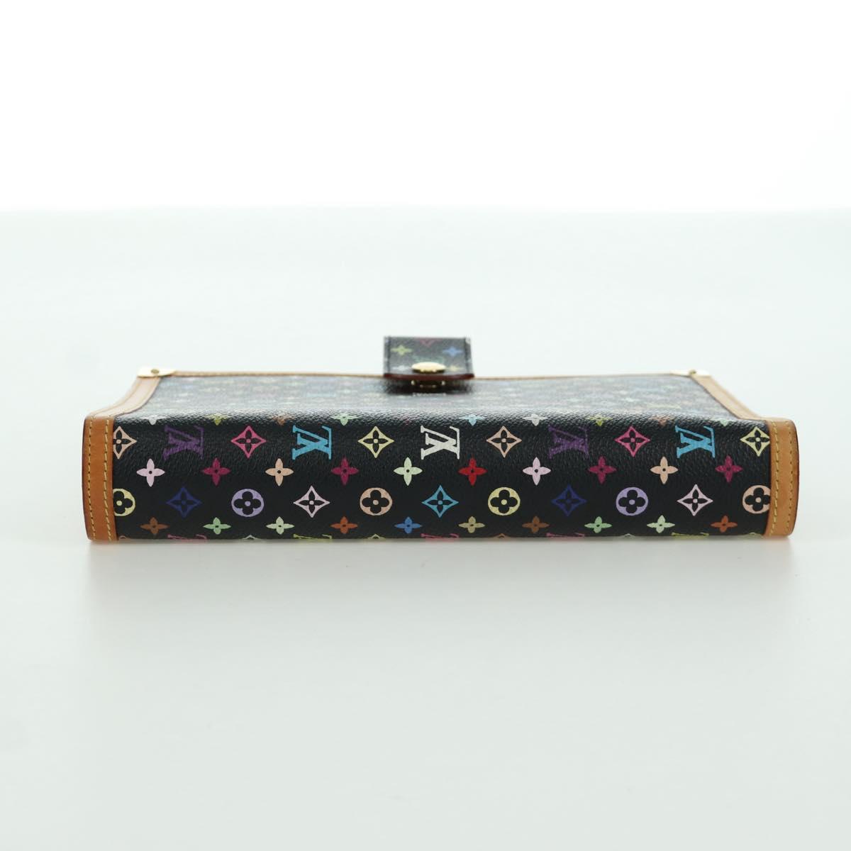 LOUIS VUITTON Multicolor Agenda GM Day Planner Cover Black R20893 Auth ARZ053SAV