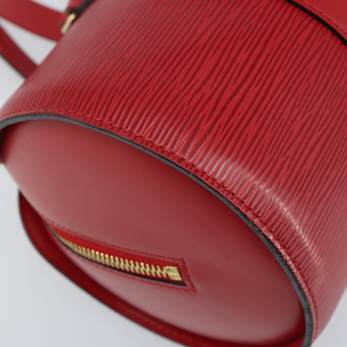 LOUIS VUITTON Epi Soufflot Hand Bag Red M52227 LV Auth ARZ055V
