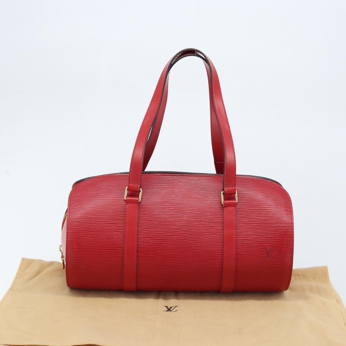 LOUIS VUITTON Epi Soufflot Hand Bag Red M52227 LV Auth ARZ055V