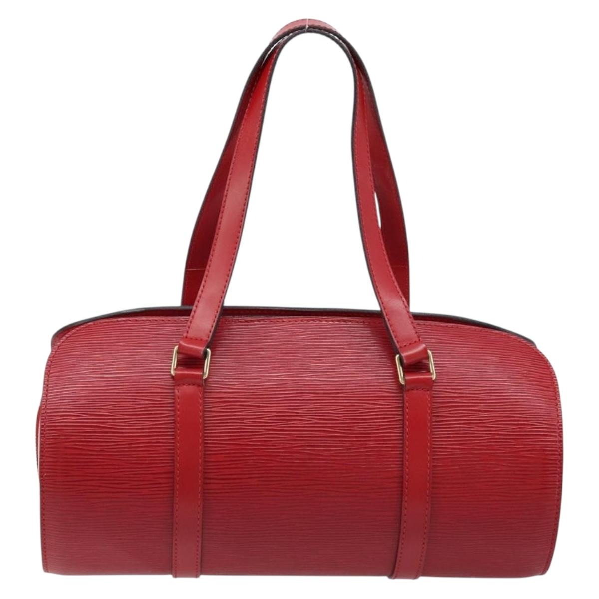 LOUIS VUITTON Epi Soufflot Hand Bag Red M52227 LV Auth ARZ055V