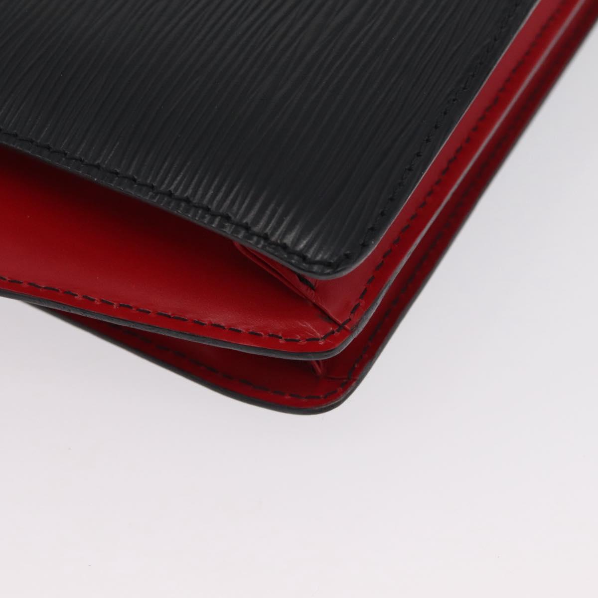 LOUIS VUITTON Epi Bicolor Varenne Hand Bag Black Red M52387 LV Auth ARZ070