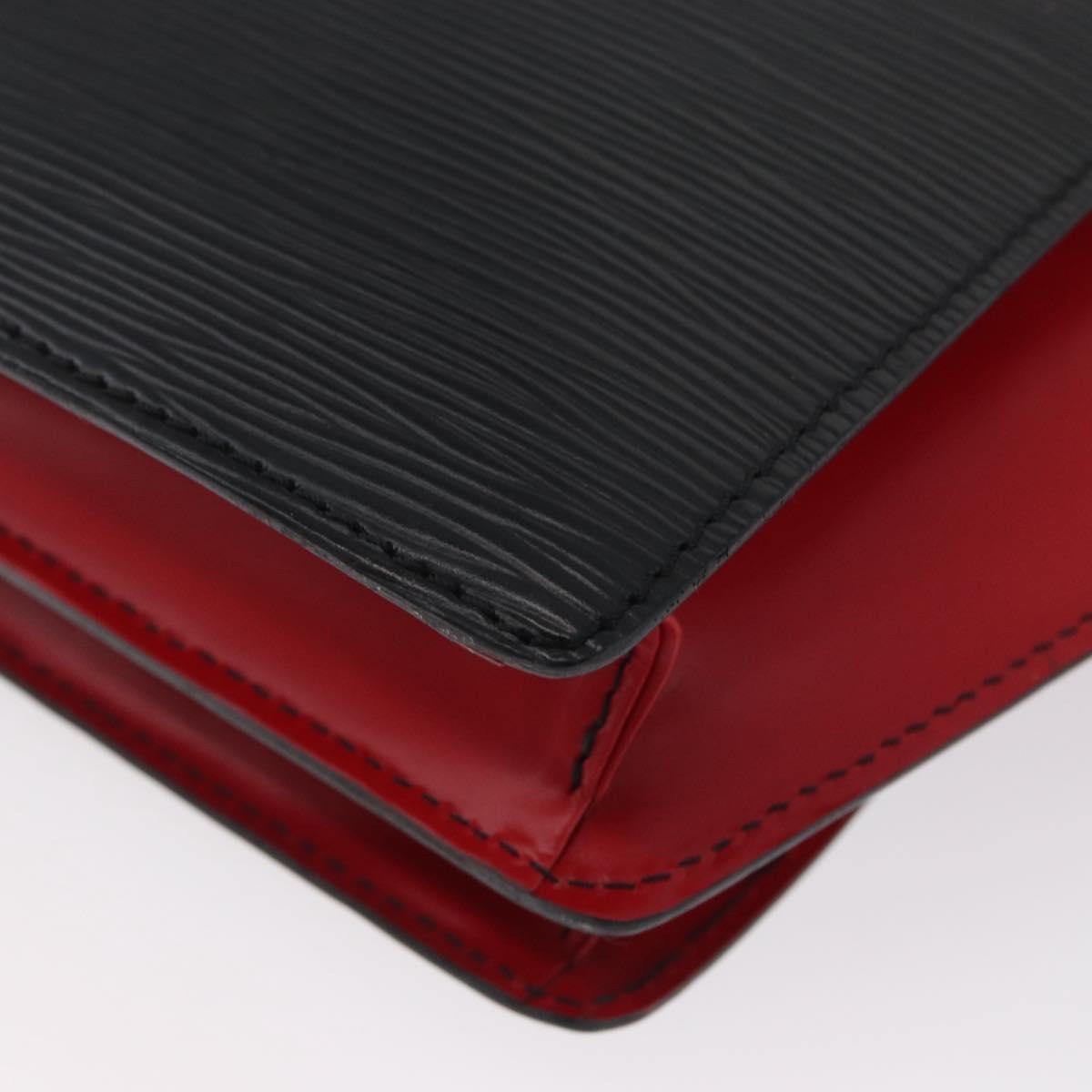 LOUIS VUITTON Epi Bicolor Varenne Hand Bag Black Red M52387 LV Auth ARZ070
