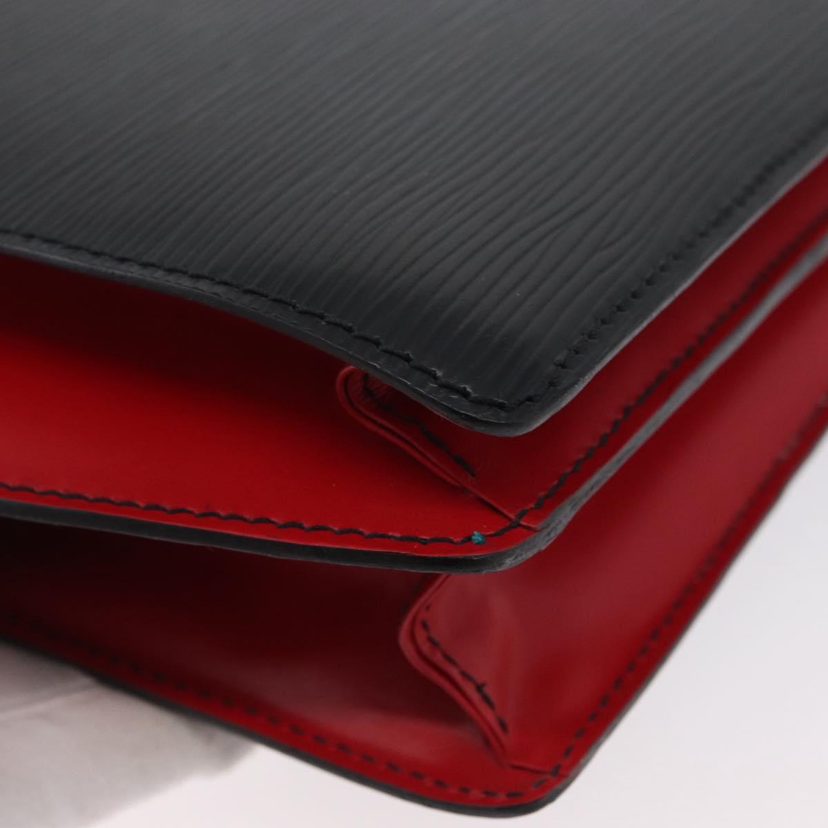 LOUIS VUITTON Epi Bicolor Varenne Hand Bag Black Red M52387 LV Auth ARZ070