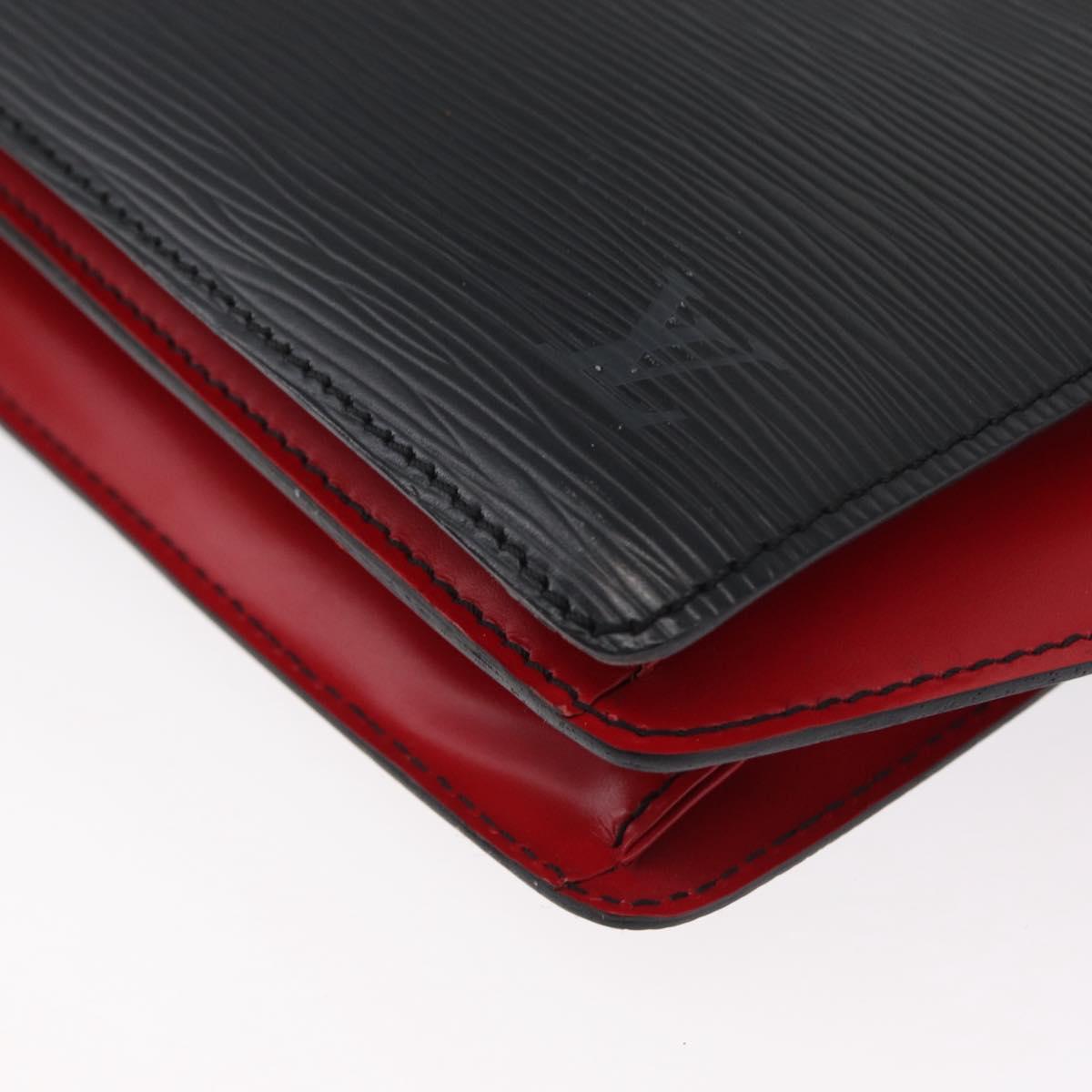 LOUIS VUITTON Epi Bicolor Varenne Hand Bag Black Red M52387 LV Auth ARZ070