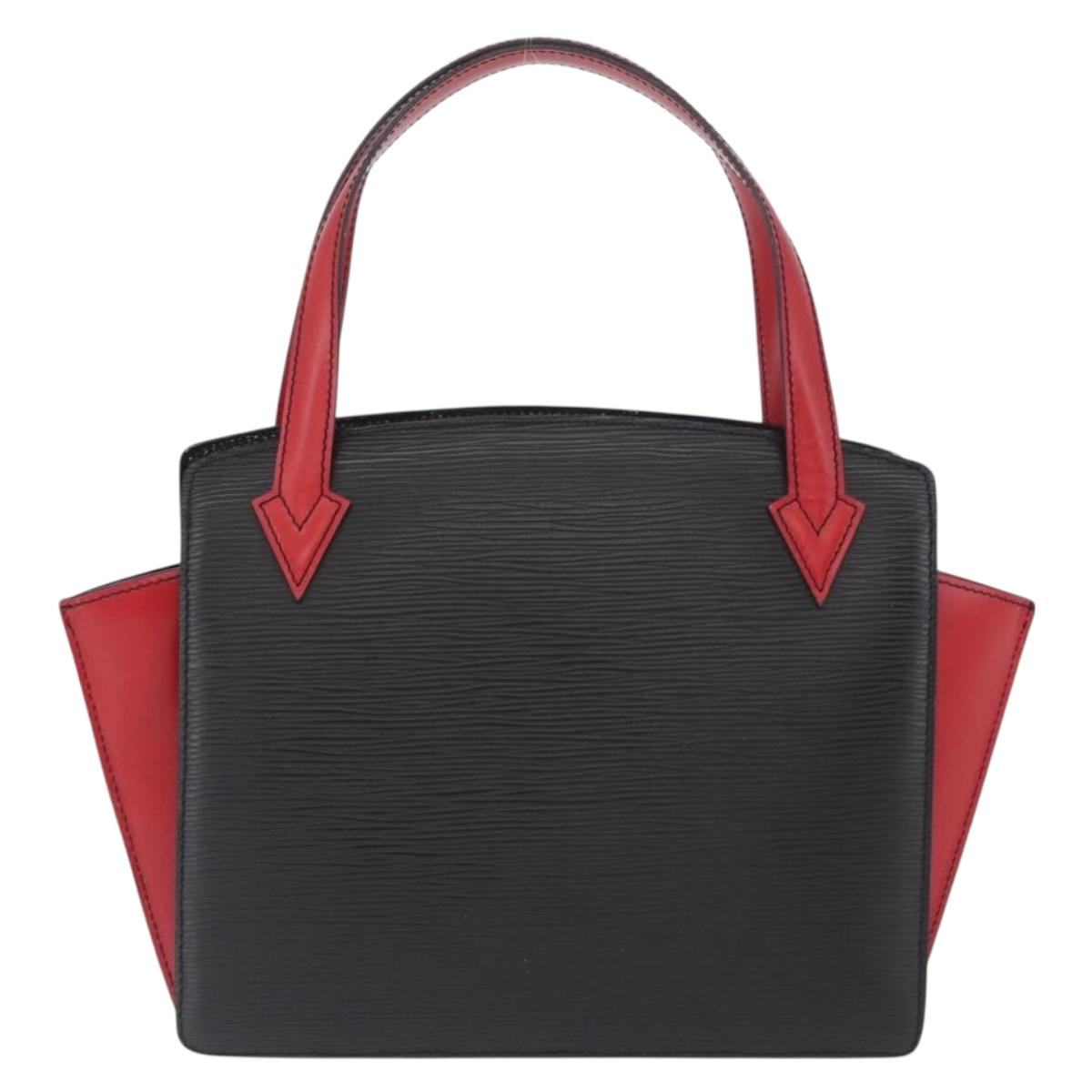 LOUIS VUITTON Epi Bicolor Varenne Hand Bag Black Red M52387 LV Auth ARZ070