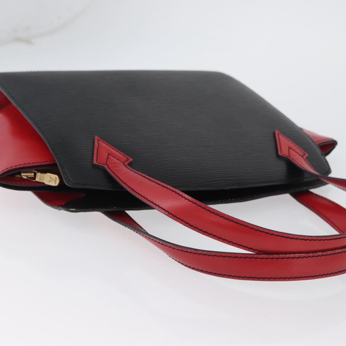 LOUIS VUITTON Epi Bicolor Varenne Hand Bag Black Red M52387 LV Auth ARZ070