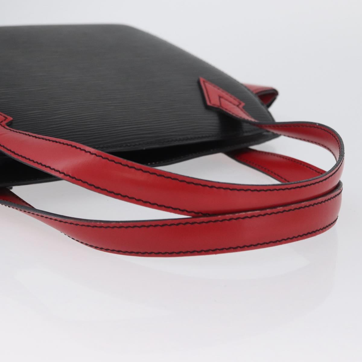 LOUIS VUITTON Epi Bicolor Varenne Hand Bag Black Red M52387 LV Auth ARZ070