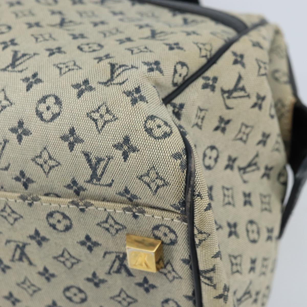 LOUIS VUITTON Monogram Mini Josephine GM Hand Bag Blue M92211 LV Auth ARZ076