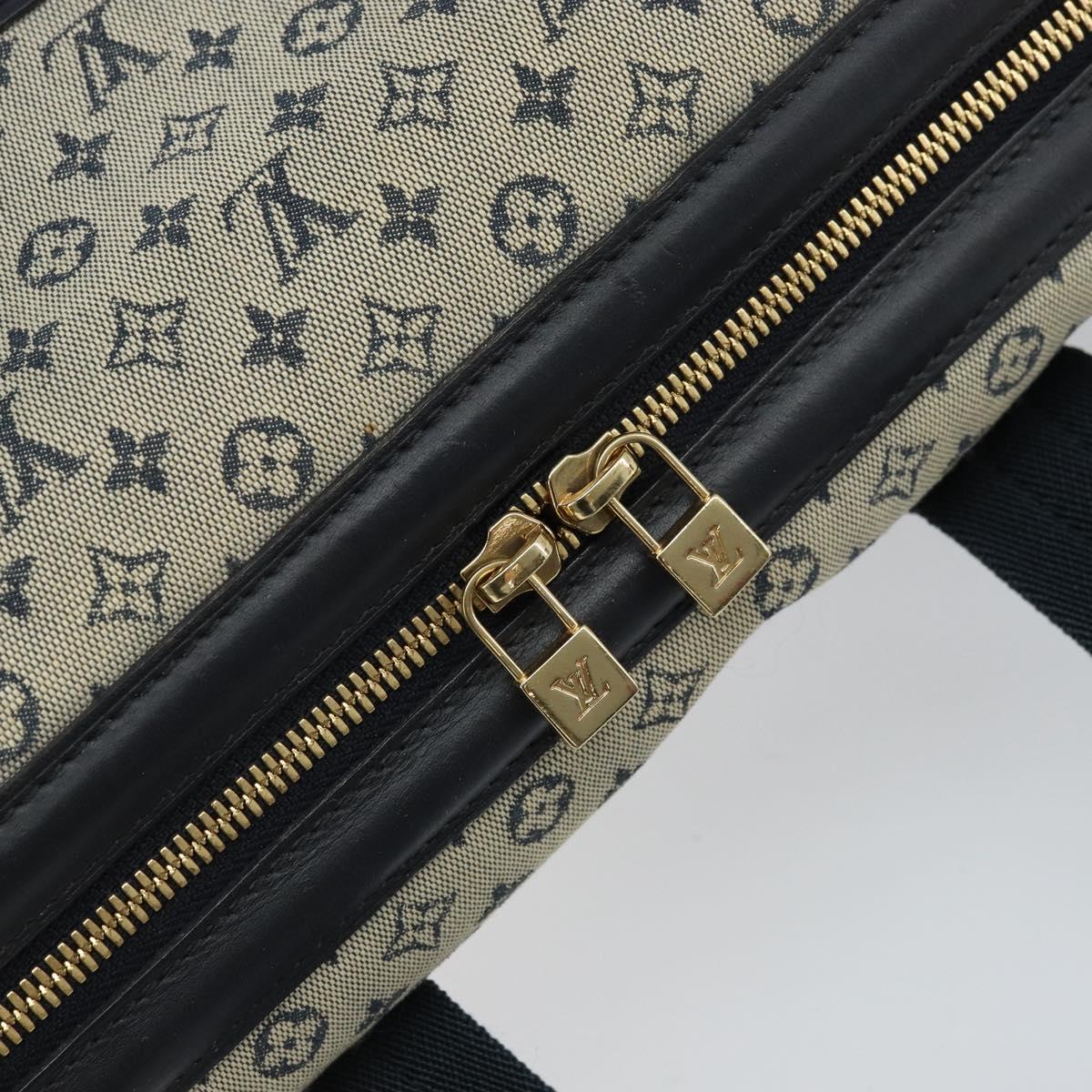 LOUIS VUITTON Monogram Mini Josephine GM Hand Bag Blue M92211 LV Auth ARZ076