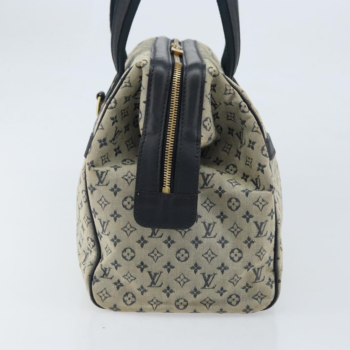 LOUIS VUITTON Monogram Mini Josephine GM Hand Bag Blue M92211 LV Auth ARZ076
