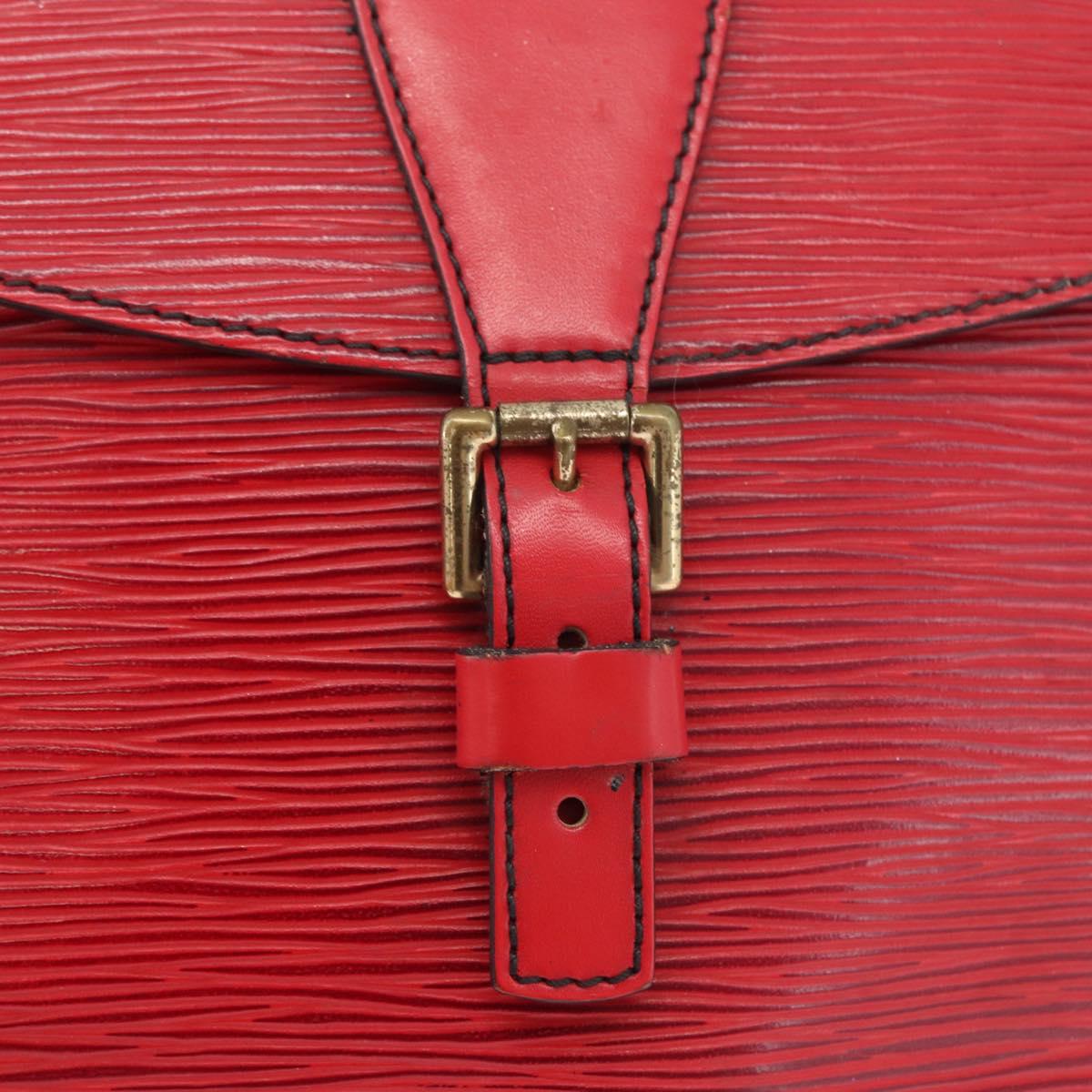 LOUIS VUITTON Epi Jeune Fille MM Shoulder Bag Red M52157 LV Auth ARZ077