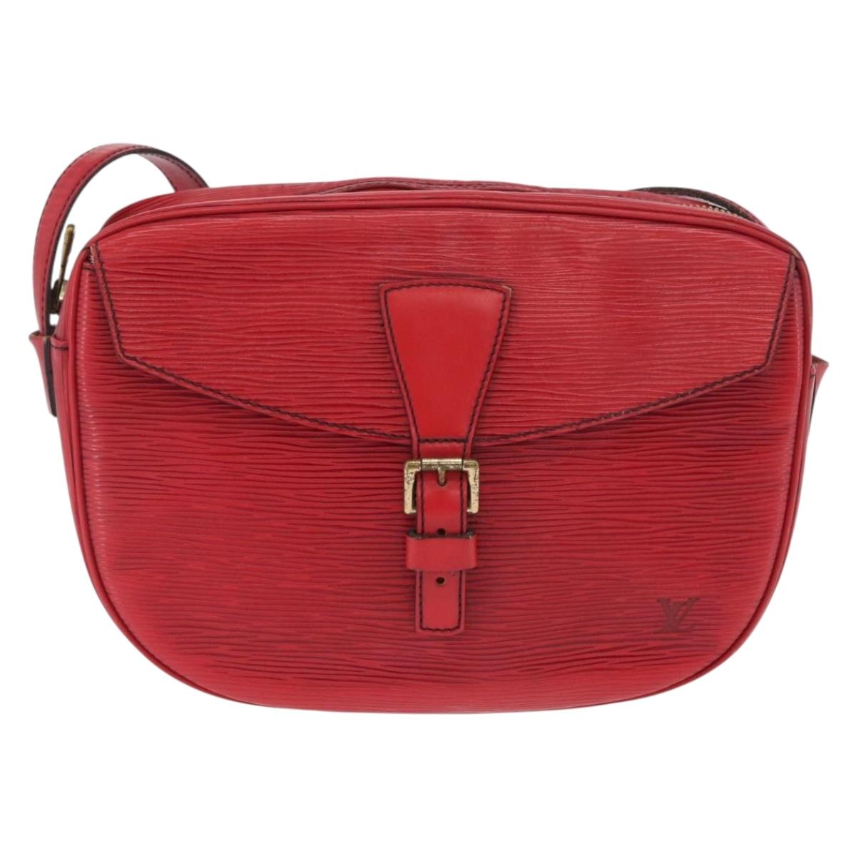 LOUIS VUITTON Epi Jeune Fille MM Shoulder Bag Red M52157 LV Auth ARZ077