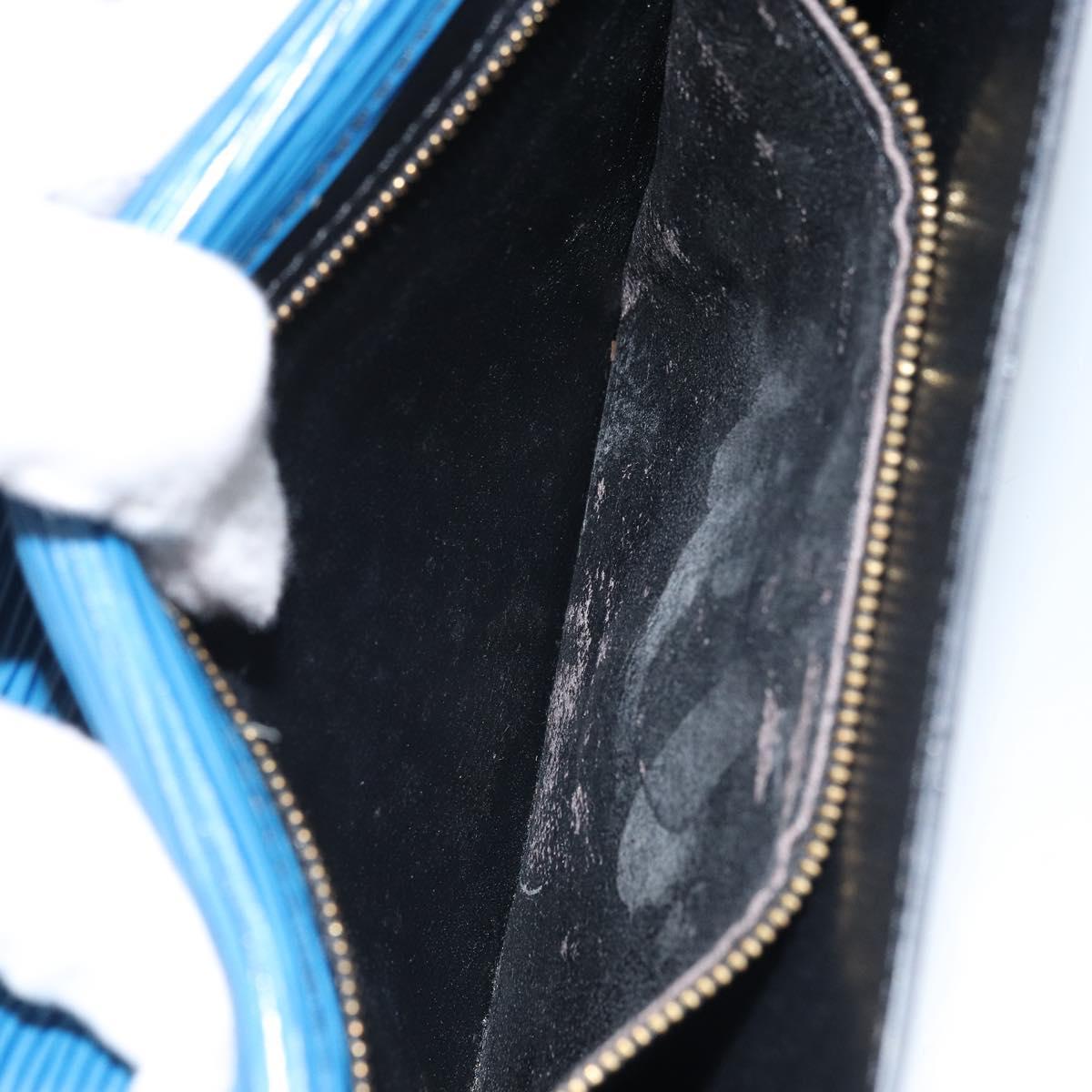 LOUIS VUITTON Epi Art Deco Clutch Bag Blue M52635 LV Auth ARZ083