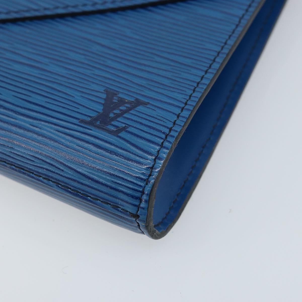 LOUIS VUITTON Epi Art Deco Clutch Bag Blue M52635 LV Auth ARZ083