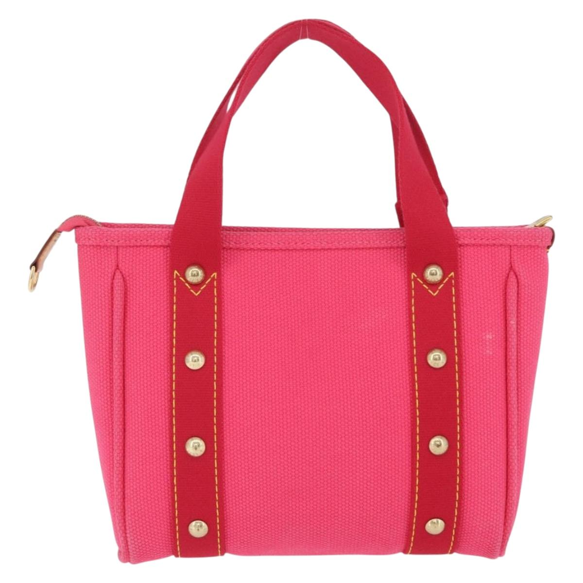 LOUIS VUITTON Antigua Cabas PM Hand Bag Rouge Pink M40088 LV Auth ARZ084