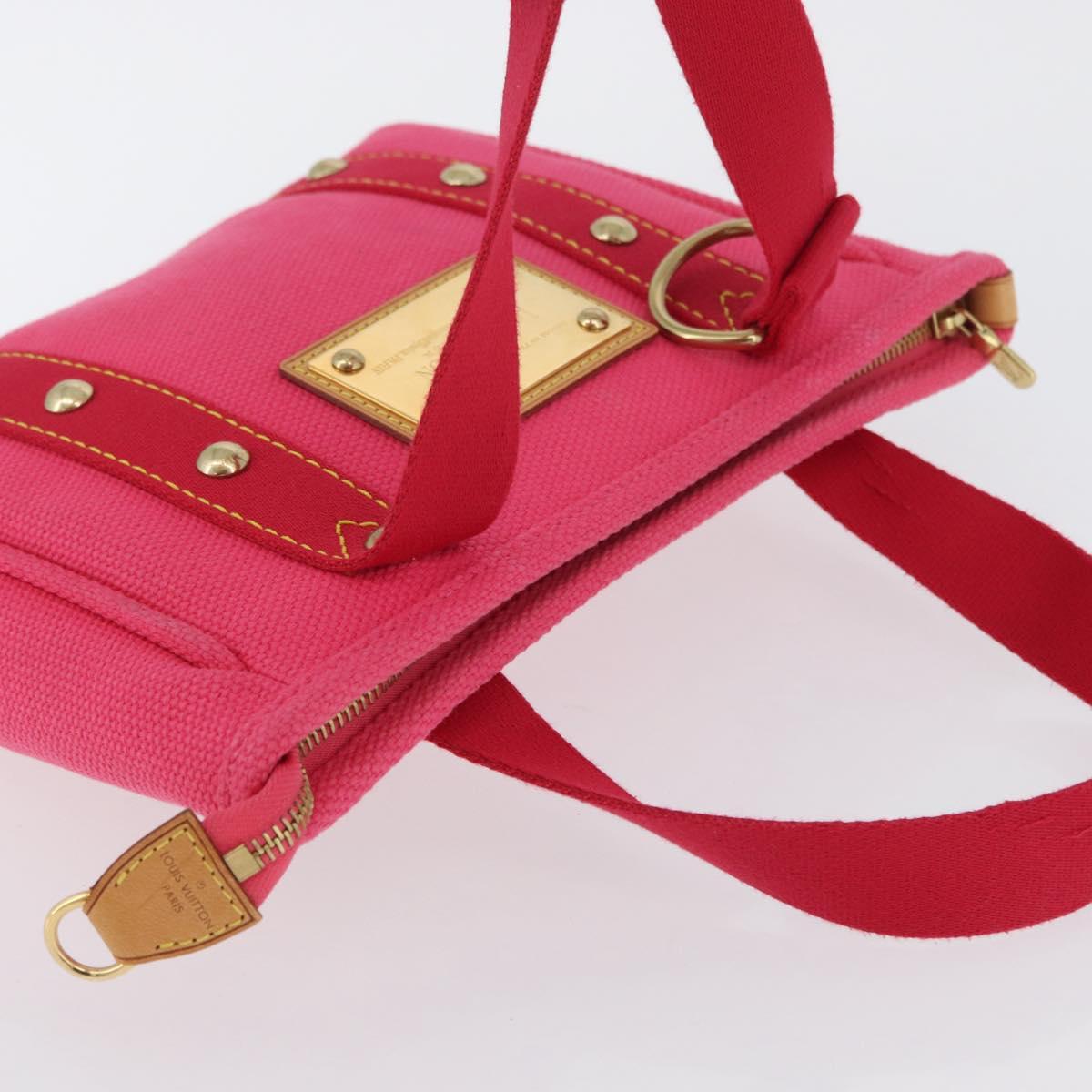 LOUIS VUITTON Antigua Cabas PM Hand Bag Rouge Pink M40088 LV Auth ARZ084