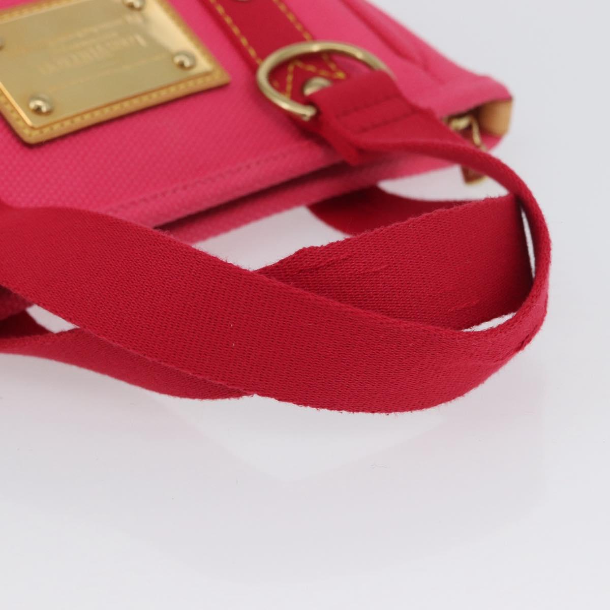 LOUIS VUITTON Antigua Cabas PM Hand Bag Rouge Pink M40088 LV Auth ARZ084