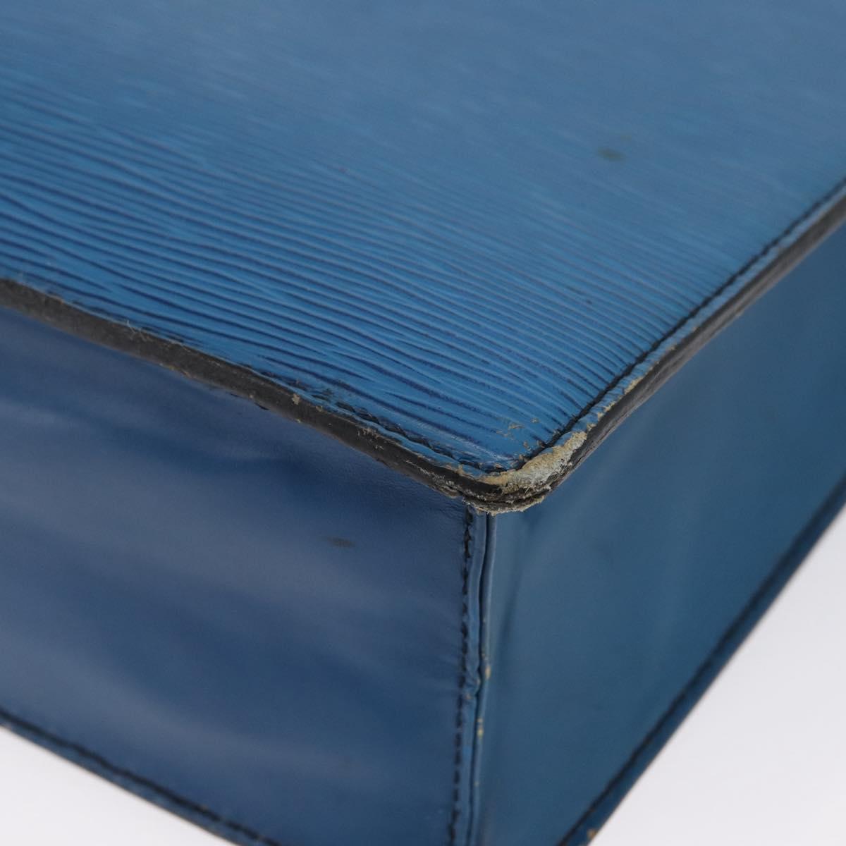 LOUIS VUITTON Epi Sac Plat Hand Bag Blue M52075 LV Auth ARZ090
